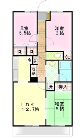 マンション・ベルシーの物件間取画像